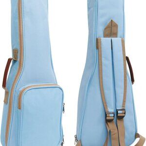 10MM Leather Handles Thick Durable Colorful Ukulele Case Bag with Storage 21in,